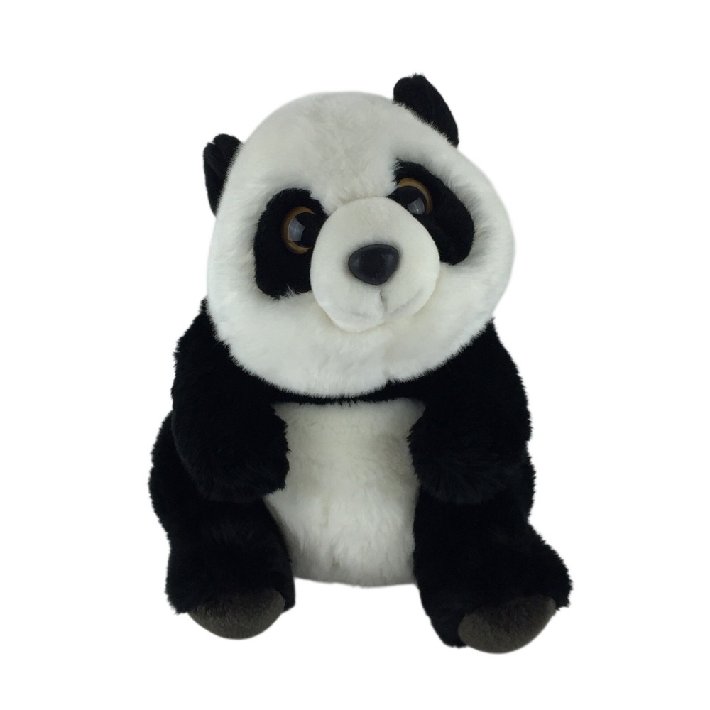 Aurora Lin Lin Panda Plush 16" Black White Stuffed Animal Sitting 2018‎
